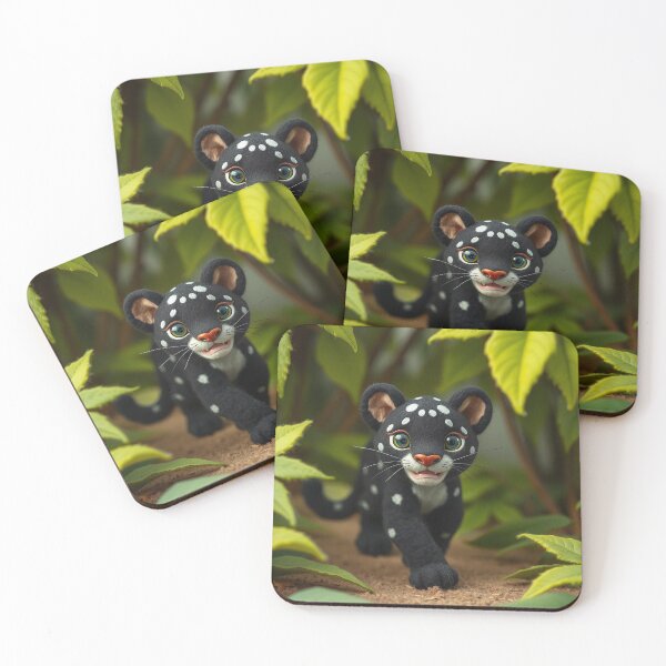 Item preview, Felted Friends Precious Panther designed and sold by CuddleFish Creations.