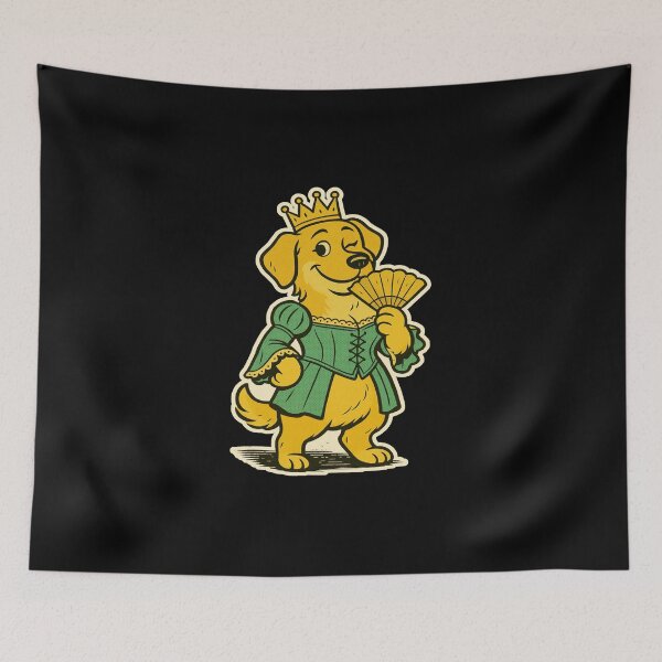 Item preview, Castlecore Pets: Labrador – Regal Court Queen – Gift for Labrador Lovers • Retro Comics • Vintage Halftone designed and sold by JacobKAurumhead.