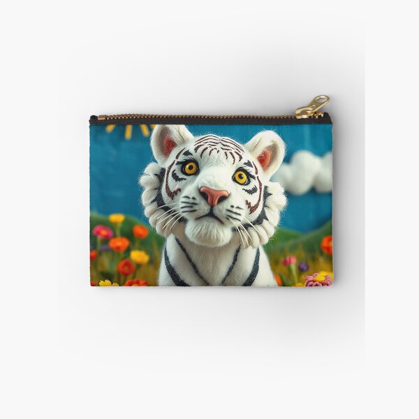 Item preview, Felted Friends A Sunny Day with the White Bengal Tiger designed and sold by CuddleFish Creations.