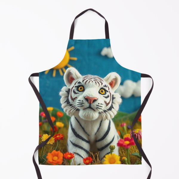 Item preview, Felted Friends A Sunny Day with the White Bengal Tiger designed and sold by CuddleFish Creations.