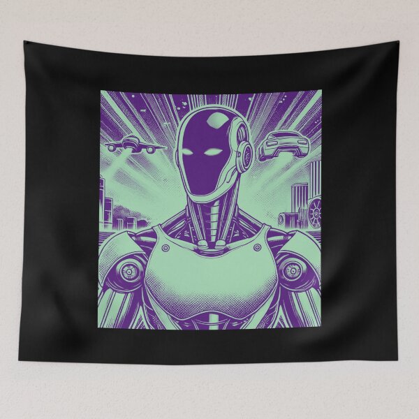 Item preview, humanoid robot art designed and sold by TEEJAMBOREE.