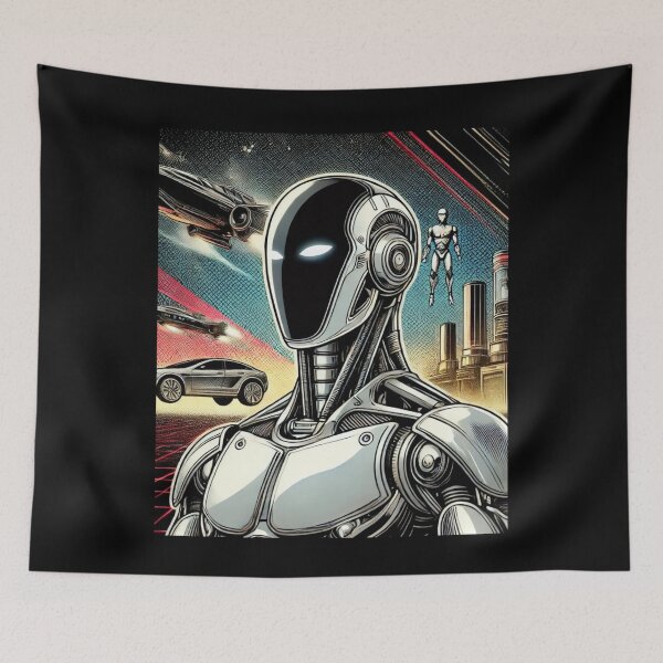 Item preview, humanoid robot art designed and sold by TEEJAMBOREE.