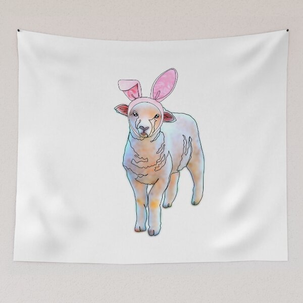 Item preview, Cindy the Sheep in a bunny Hat – animalzinhats designed and sold by Ashley’sAnimalz.
