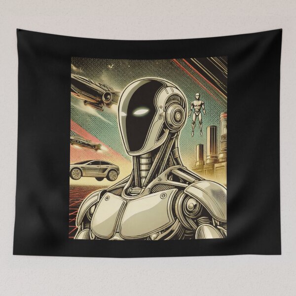 Item preview, humanoid robot art designed and sold by TEEJAMBOREE.