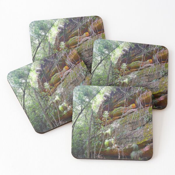 Item preview, Mossy Sandstone Wall in a Fern Gully designed and sold by Fourpointstudio.