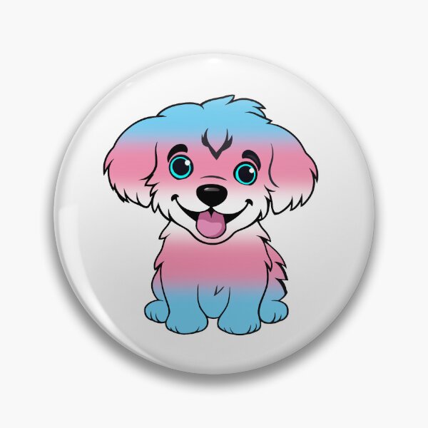 Item preview, Cute Transgender Pride Flag Puppy, Subtle Trans Kawaii Dog Design designed and sold by Travelslightly.