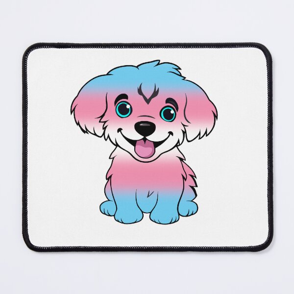 Item preview, Cute Transgender Pride Flag Puppy, Subtle Trans Kawaii Dog Design designed and sold by Travelslightly.