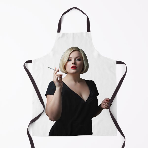 Item preview, Elegant Blonde Woman Smoking in Black Dress Retro Style. designed and sold by Spark2Seduction.
