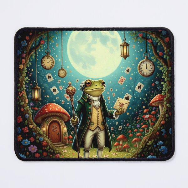 Item preview, Frog Footman Messenger Wonderland Art Print - High Detail Pop Surrealism Alice in Wonderland Painting designed and sold by Art's Diner.
