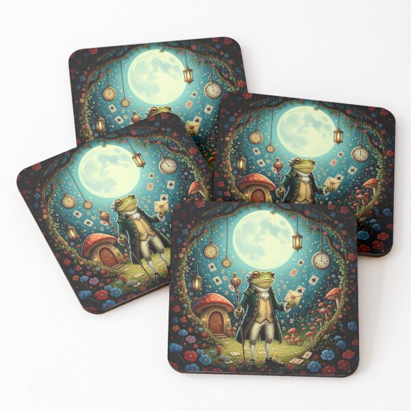 Item preview, Frog Footman Messenger Wonderland Art Print - High Detail Pop Surrealism Alice in Wonderland Painting designed and sold by Art's Diner.
