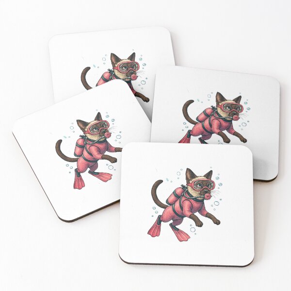 Item preview, Siamese Cat Scuba Diver designed and sold by Thanineemedia.