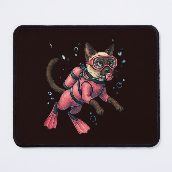 Item preview, Siamese Cat Scuba Diver designed and sold by Thanineemedia.