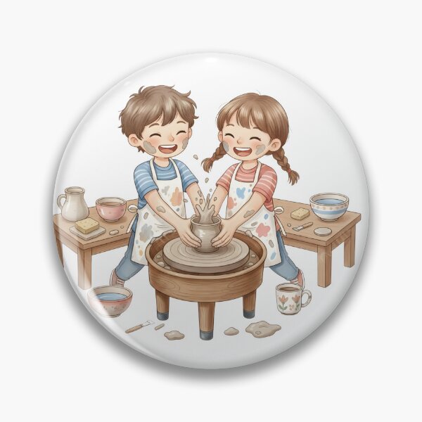 Item preview, Joyful Kids' Clay Pottery Studio: Teamwork Ceramic Art for Children & Educators designed and sold by VibranPalette.