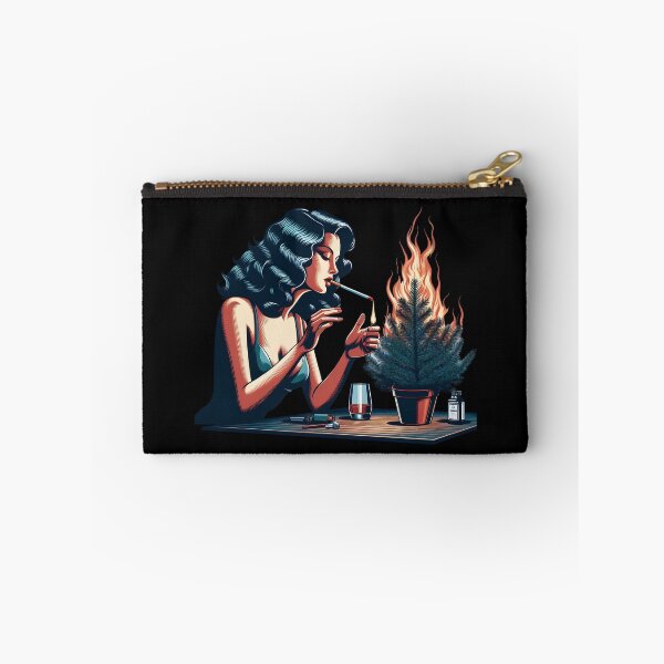 Item preview, Retro Pin-Up Girl Lighting Cigarette by Burning Tree. designed and sold by Spark2Seduction.