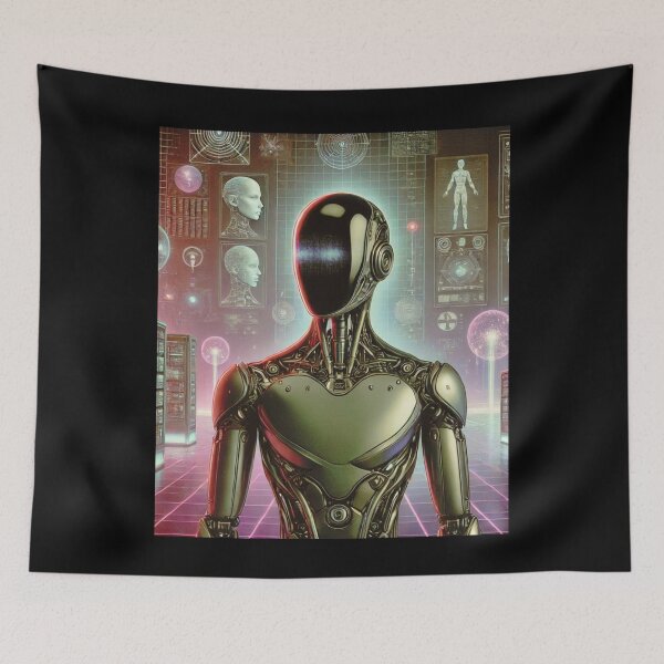 Item preview, humanoid robot art designed and sold by TEEJAMBOREE.