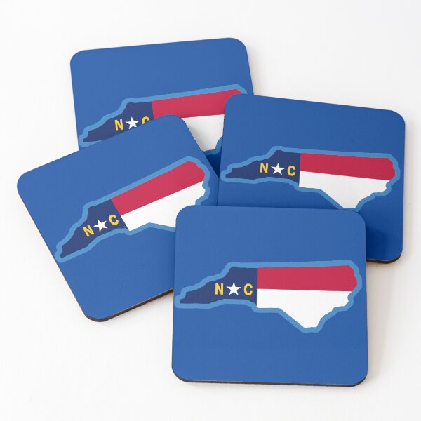 Item preview, North Carolina State Flag Silhouette – Carolina Blue Border NC Graphic designed and sold by donwillisjrart.