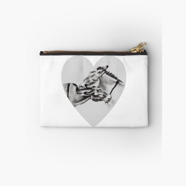 Item preview, Drawing of two donkeys scratching each other inside a heart - graphite version designed and sold by SylvieG18.