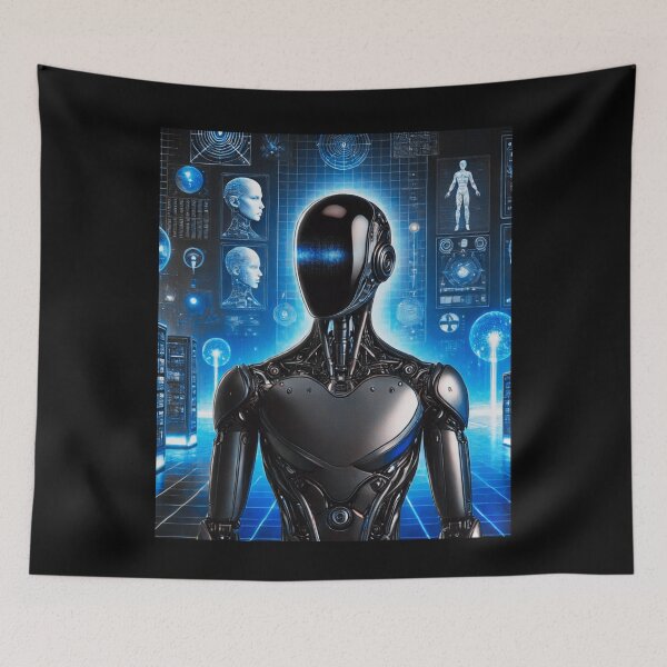 Item preview, humanoid robot art designed and sold by TEEJAMBOREE.