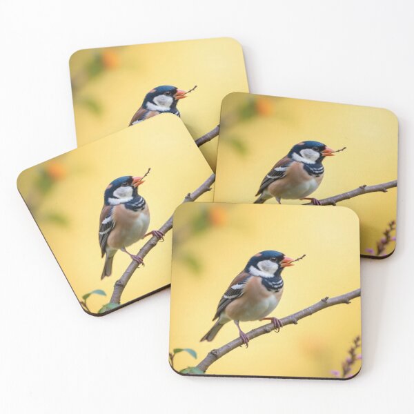 Item preview, Masked Finch Moment – Artistic Illustration designed and sold by TreatLLC.