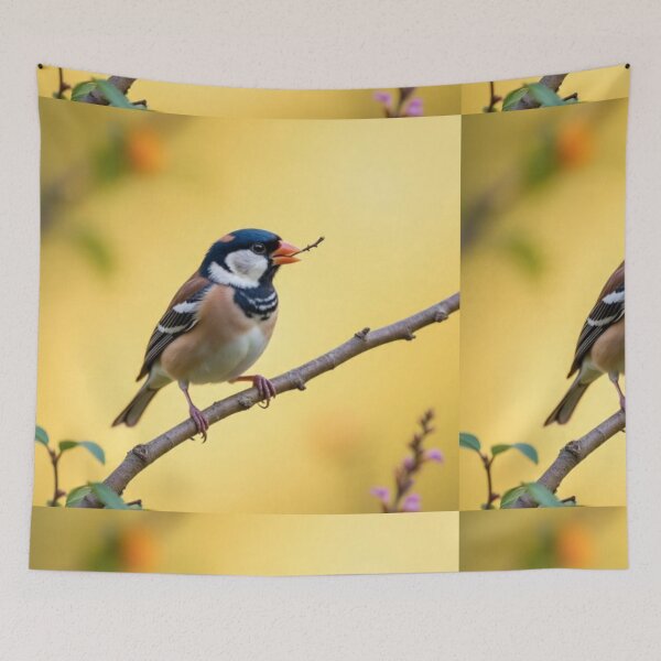 Item preview, Masked Finch Moment – Artistic Illustration designed and sold by TreatLLC.
