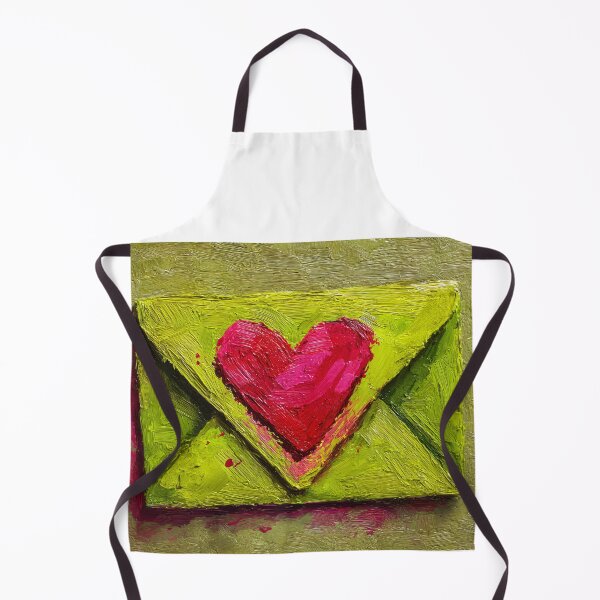 Item preview, A Bold Red Heart on a Vibrant Envelope, Expressive Brushstrokes and Lively Valentine's Energy designed and sold by OlfactoART Studio.