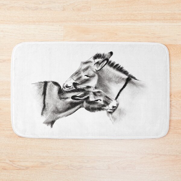 Item preview, Drawing of two donkeys scratching each other - graphite version designed and sold by SylvieG18.