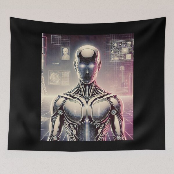 Item preview, humanoid robot art designed and sold by TEEJAMBOREE.