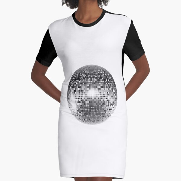 Gold Disco Balls Graphic T-Shirt Dress for Sale by newburyboutique