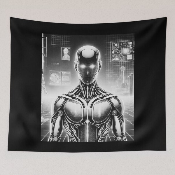 Item preview, humanoid robot art designed and sold by TEEJAMBOREE.