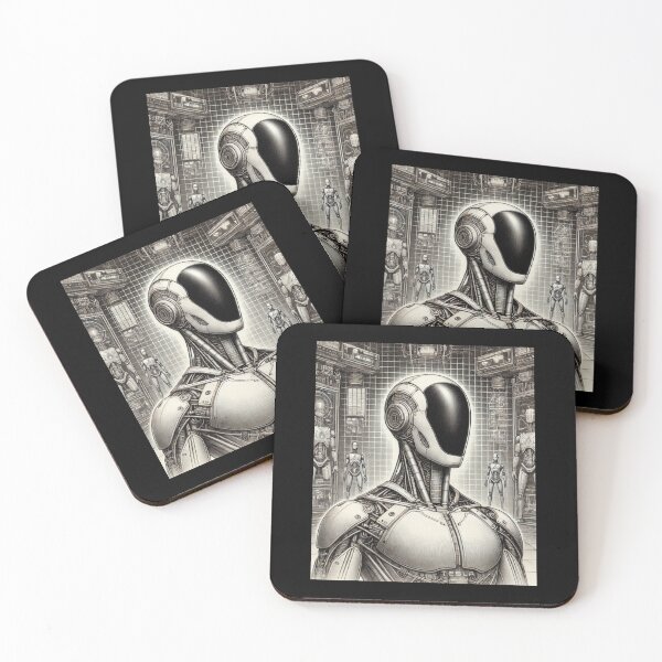 Item preview, humanoid robot art designed and sold by TEEJAMBOREE.