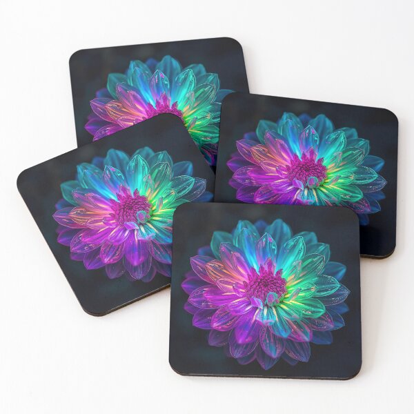 Item preview, Prism Petals - Dichroic Split Bloom Macro Art Print designed and sold by Then & Now Flora.