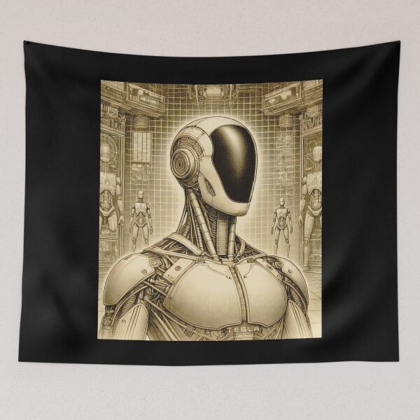 Item preview, humanoid robot art designed and sold by TEEJAMBOREE.