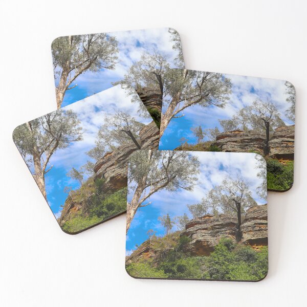 Item preview, Sandstone Cliffs and Eucalypts Under Blue Sky designed and sold by Fourpointstudio.