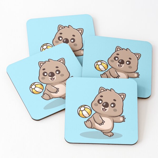 Item preview, Cute Wombat Playing Ball – Cartoon Vector Icon Illustration (Animal & Sport Theme) designed and sold by hjian8219.