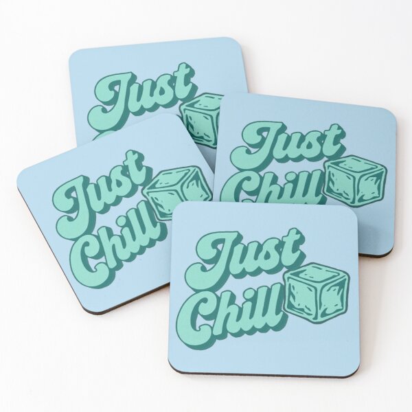 Item preview, Just Chill Retro Ice Cube Typography Design designed and sold by H2Vibes.