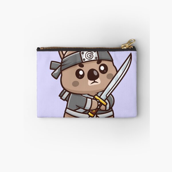 Item preview, Cute Wombat Ninja Holding Katana Sword – Cartoon Vector Icon Illustration (Animal & Holiday Theme) designed and sold by hjian8219.