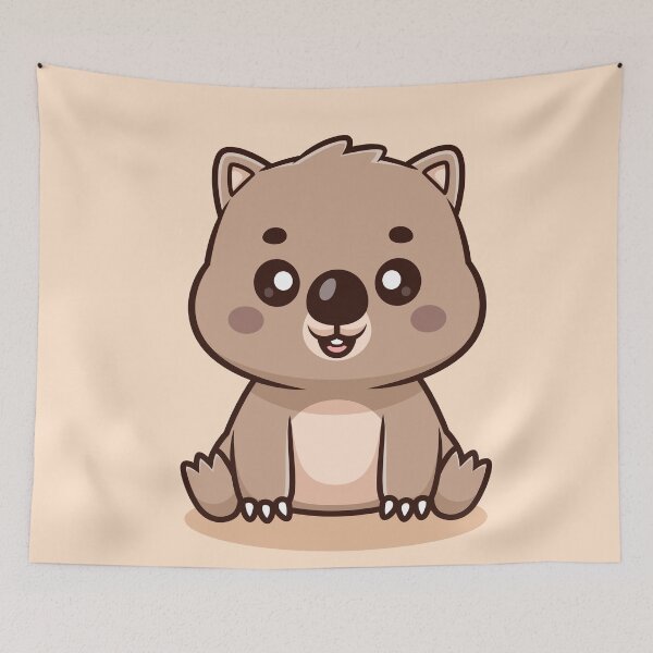 Item preview, Cute Wombat Sitting – Cartoon Vector Icon Illustration (Animal & Nature Theme) designed and sold by hjian8219.
