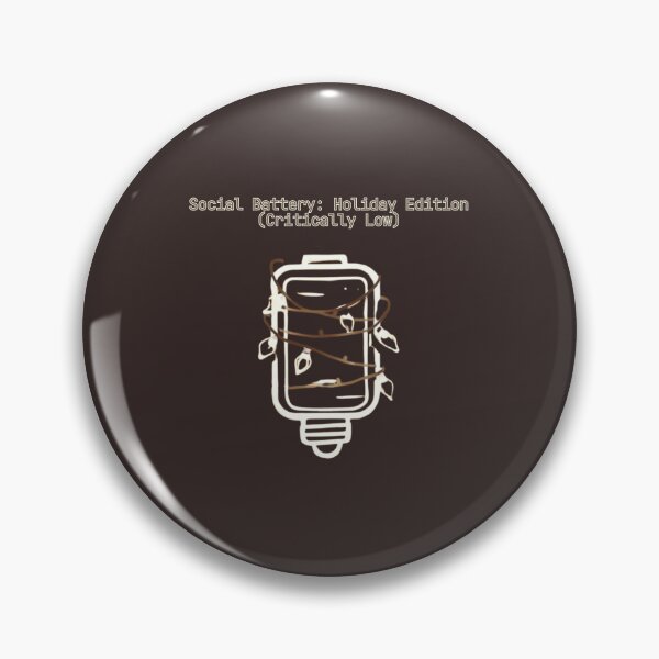Item preview, Social Battery: Holiday Edition (Critically Low) 1 – Cozy Introvert Christmas Humor designed and sold by PIXelayDesigns.