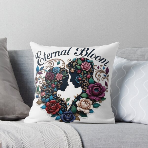 Item preview, Eternal Bloom Embrace T-Shirt | Intricate Floral Couple Line Art Valentine's & Anniversary Gift | Timeless Romance Tee designed and sold by YMLux.