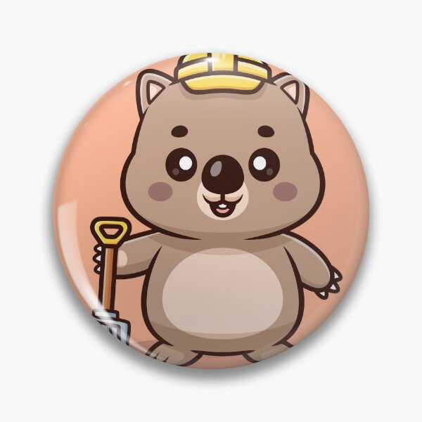Item preview, Cute Wombat Handyman Holding Shovel – Cartoon Vector Icon Illustration (Animal & Building Theme) designed and sold by hjian8219.