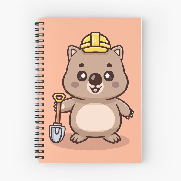 Item preview, Cute Wombat Handyman Holding Shovel – Cartoon Vector Icon Illustration (Animal & Building Theme) designed and sold by hjian8219.