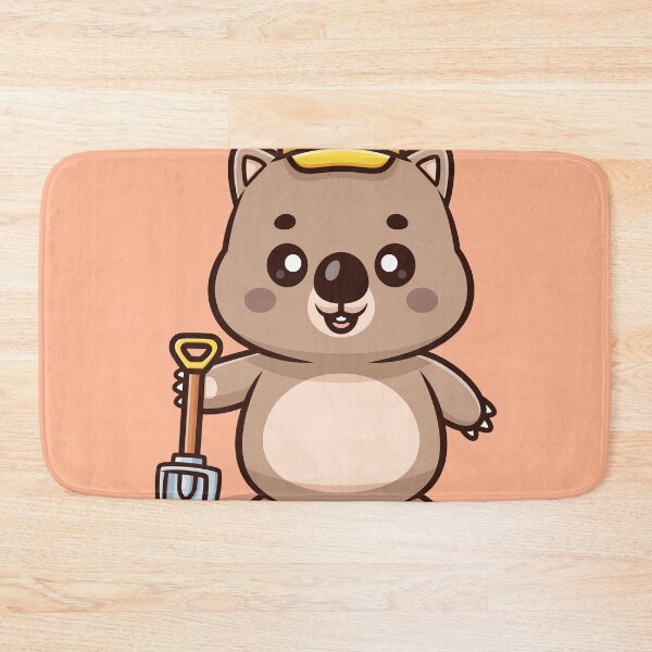 Item preview, Cute Wombat Handyman Holding Shovel – Cartoon Vector Icon Illustration (Animal & Building Theme) designed and sold by hjian8219.