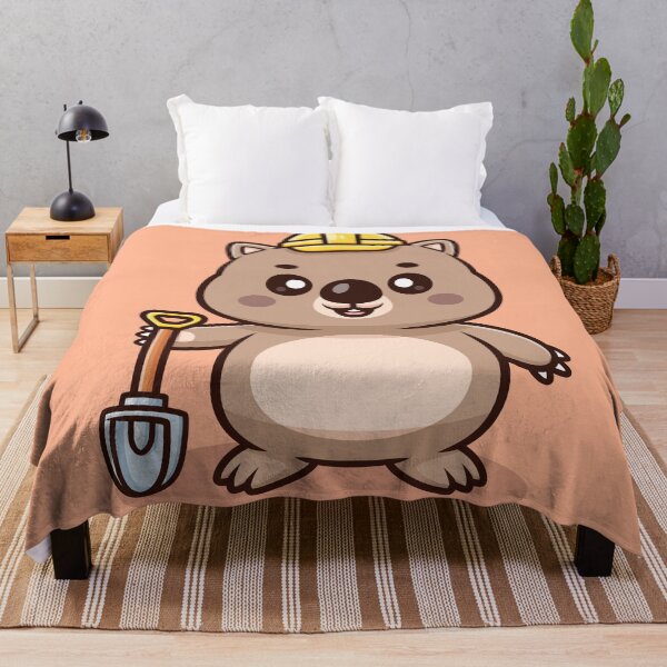Item preview, Cute Wombat Handyman Holding Shovel – Cartoon Vector Icon Illustration (Animal & Building Theme) designed and sold by hjian8219.