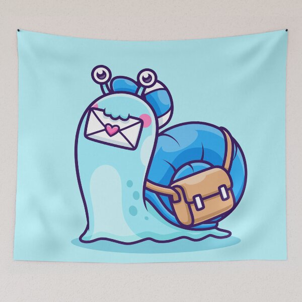 Item preview, Cute Snail Postman Shipping Letter – Cartoon Vector Icon Illustration (Animal & Nature Theme) designed and sold by hjian8219.
