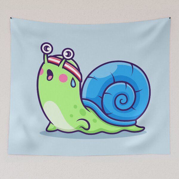 Item preview, Cute Snail Running – Cartoon Vector Icon Illustration (Animal & Sport Theme) designed and sold by hjian8219.