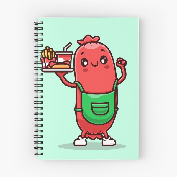 Item preview, Cute Sausage Serving Fast Food – Cartoon Vector Icon Illustration (Food & Object Theme) designed and sold by hjian8219.