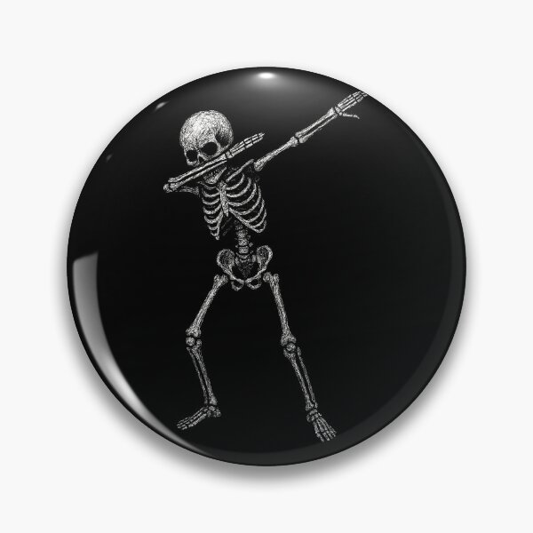 Item preview, Dabbing Skeleton Scratch Art – Funny Gothic Dance Skull designed and sold by Mortisigil.