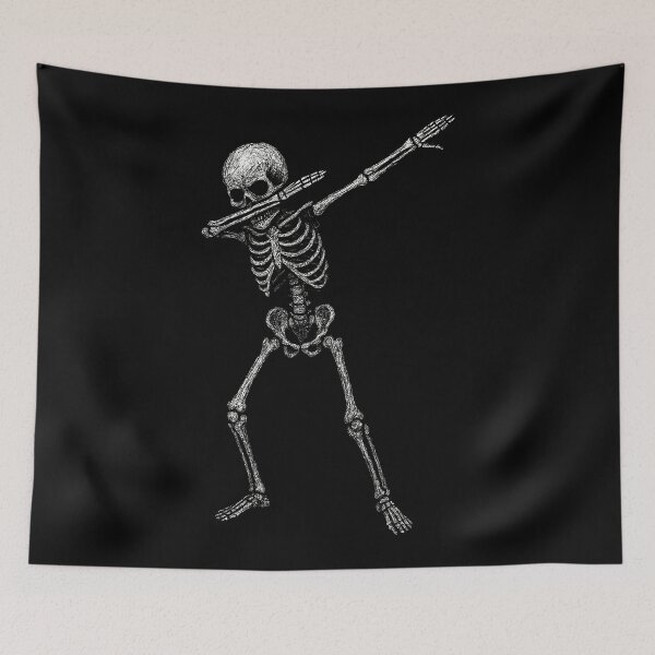 Item preview, Dabbing Skeleton Scratch Art – Funny Gothic Dance Skull designed and sold by Mortisigil.