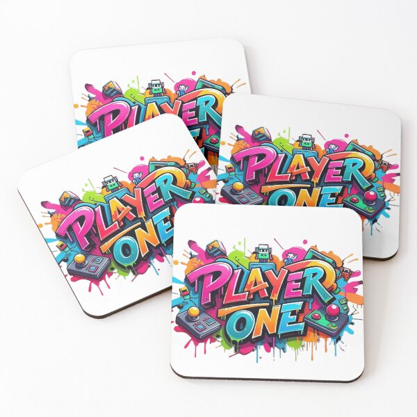 Item preview, Colorful "Player One" Graffiti Arcade Art designed and sold by newvisionart191.