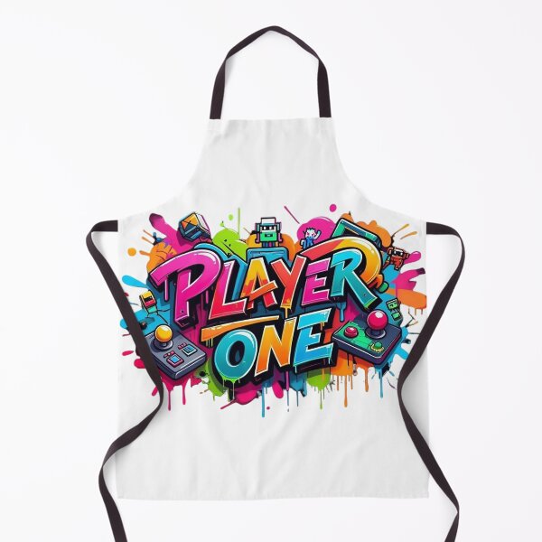 Item preview, Colorful "Player One" Graffiti Arcade Art designed and sold by newvisionart191.